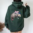 Fairy Godpossum Raccoon Women's Oversized Hoodie - Back Print Fun Forest