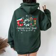 Ccu Nurse Christmas Critical Care Unit Xmas Girl Nurse Women Oversized Hoodie Back Print Forest