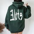 Vintage Distressed Elote Corn For Woman Lover Women Oversized Hoodie Back Print Forest