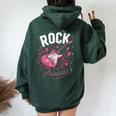 Guitarra Eléctrica Para Niñas Y Es Women Oversized Hoodie Back Print Forest