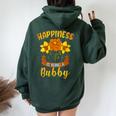 Happiness Is Being A Bubby Cute Women Oversized Hoodie Back Print Forest