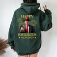 Happy Inauguration Day 2025 Trump Drink Wine Party Women Oversized Hoodie Back Print Forest