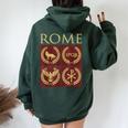 La Historia De Roma La Antigua Roma Women Oversized Hoodie Back Print Forest