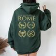 La Historia De Roma Women Oversized Hoodie Back Print Forest