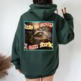 Life Is Soup Oddly Specific Weird Ironic Raccoon Meme Women Oversized Hoodie Back Print Forest