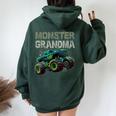 Monster Truck Grandma Family Matching Monster Truck Lovers Women Oversized Hoodie Back Print Forest