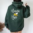 Nana Of The Bee Day Girl Hive Family Matching Birthday Sweet Women Oversized Hoodie Back Print Forest