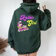 Patinador En Línea Roller Girl Patinaje Derby Sport Women Oversized Hoodie Back Print Forest