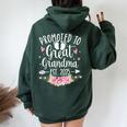 Promoted To Great Grandma Est 2025 First Time New Grandma Women Oversized Hoodie Back Print Forest