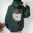 Raccoon Back Print Women's Oversized Hoodie - Fun Animal Lover Theme Forest