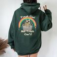 Raccoon Back Print Women's Oversized Hoodie | Fun & Eco Theme Forest