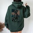 Raccoon Cowboy Vintage Oversized Hoodie | Western Back Print Forest
