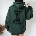 Raccoon Cowboy Western Oversized Hoodie - Men & Women in Country Style Forest