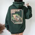 Raccoon Dreams Oversized Hoodie - Back Print Women’s Shirt Forest