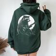 Raccoon Guitarist Moon Hoodie - Cozy Oversized Women's Wear Forest