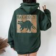 Raccoon Lover Hoodie | Chemistry Theme Oversized Back Print Forest