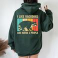 Raccoon Lover Oversized Hoodie for Men & Women – Cozy Back Print Forest
