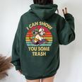 Raccoon Lovers Women's Vintage Oversized Hoodie - Whimsical Style Forest