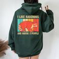 Raccoon For Men Women Raccoon Lover Introvert Women Oversized Hoodie Back Print Forest