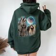 Raccoon Moon Hoodie - Unisex Oversized Back Print for All Ages Forest