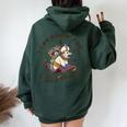 Raccoon & Possum Hoodie - Oversized Women's Back Print Casual Forest
