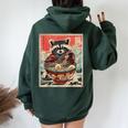 Raccoon Ramen Hoodie - Cozy Anime Style for Women | Oversized Fit Forest