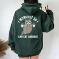 Raccoon Trash Panda Oversized Gym Hoodie for Women – Fun Workout Wear Forest