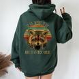 Raccoon Trash Panda Women's Oversized Hoodie - Fun Kids Cartoon Back Print Forest