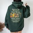 Rejoice In The Birth Of A Brown Skinned Middle Eastern Faith Women Oversized Hoodie Back Print Forest