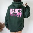 Retro Dance Mama Pink Coquette Bow Game Day Season Women Women Oversized Hoodie Back Print Forest