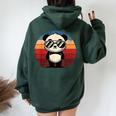 Retro Panda In Sunglasses BBQ Pool Party Panda Women Oversized Hoodie Back Print Forest