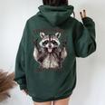 Retro Raccoon Feral Oversized Women's Hoodie | Summer Style Forest