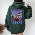 Retro Raccoon Meme Hoodie | Oversized Women’s Back Print Forest