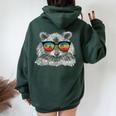 Retro Raccoon Oversized Hoodie - Sunglasses Design for Animal Lovers Forest