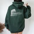 Roma Coliseo Italia Italia Anfiteatro Romano Me Encanta Roma Women Oversized Hoodie Back Print Forest