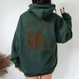 Sarcastic Raccoon Oversized Women's Hoodie - Funny Back Print Forest