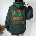 Scout For Girl Cookie Grandma Scouting Family Matching Women Oversized Hoodie Back Print Forest