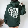 Sí Soy Feminista Y Estoy Orgullosa Chicas Feminismo Women Oversized Hoodie Back Print Forest