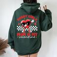 Sorry Girls Mom Is My Valentine Boys Valentines Day Heart Women Oversized Hoodie Back Print Forest