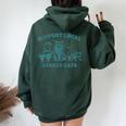 Support Local Street Cats Hoodie - Vintage Wildlife Design for Women Forest