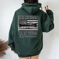 US Army Combat Veteran- CIB Front Women Oversized Hoodie Back Print Forest