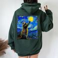 Van Gogh Raccoon Hoodie - Starry Night Design for Women Forest