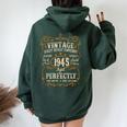 Vintage 1945 80Th Birthday 80 Year Old For Women Women Oversized Hoodie Back Print Forest
