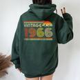 Vintage 1966 58Th Birthday 58 Years Old Vintage Women Oversized Hoodie Back Print Forest