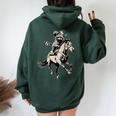 Vintage Cowboy Raccoon Hoodie - 90s Retro Western Style for Women Forest