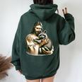 Vintage Jesus & Raccoon Women’s Hoodie - Cozy Animal Lover’s Gift Forest