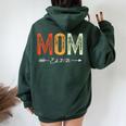 Vintage Mom Est 2025 Promoted To Mommy Mother's Day 2025 Women Oversized Hoodie Back Print Forest