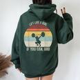 Vintage Retro Lift Like A Girl If You Can Bro Weightlifting Women Oversized Hoodie Back Print Forest Vintage Retro Lift Like A Girl If You Can Bro Weightlifting Women Oversized Hoodie Back Print Forest