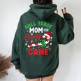 Will Trade Mom For Candy Cane Boys Girls Christmas Premium Women Oversized Hoodie Back Print Forest