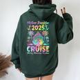 Cruise Mother Daughter Trip 2025 Mom Daughter Vacation Women Oversized Hoodie Back Print Navy Blue